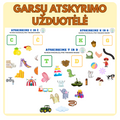 GARSŲ ATSKYRIMO UŽDUOTĖLĖ