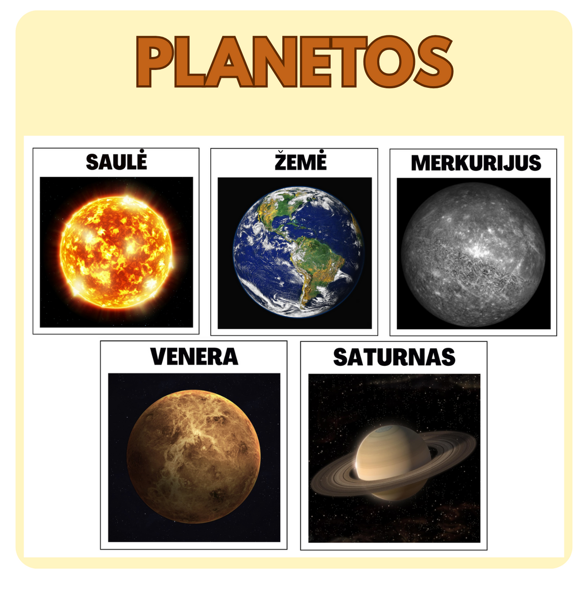 PLANETŲ KORTELĖS
