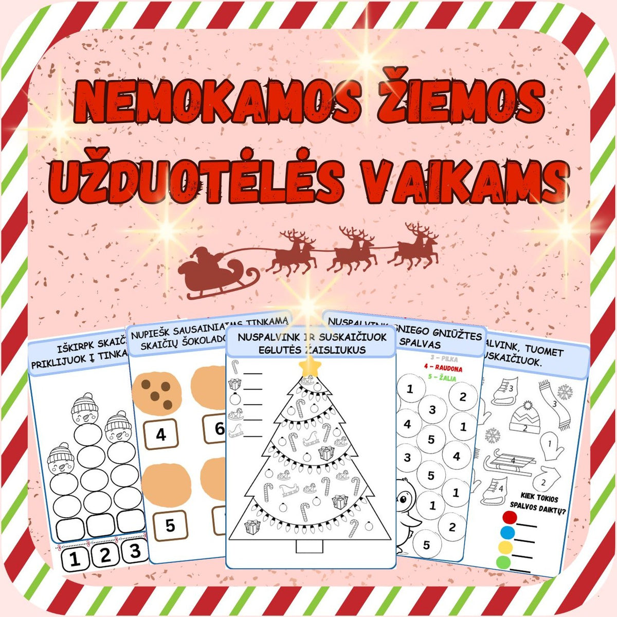 NEMOKAMOS Žiemos užduotėlės vaikams