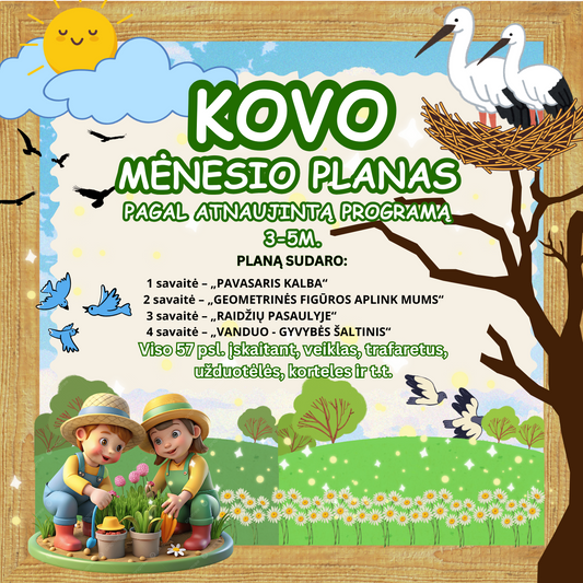 KOVO MĖNESIO PLANAS