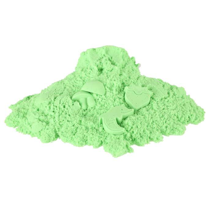 KINETINIS SMĖLIS 1 kg. (žalios spalvos)