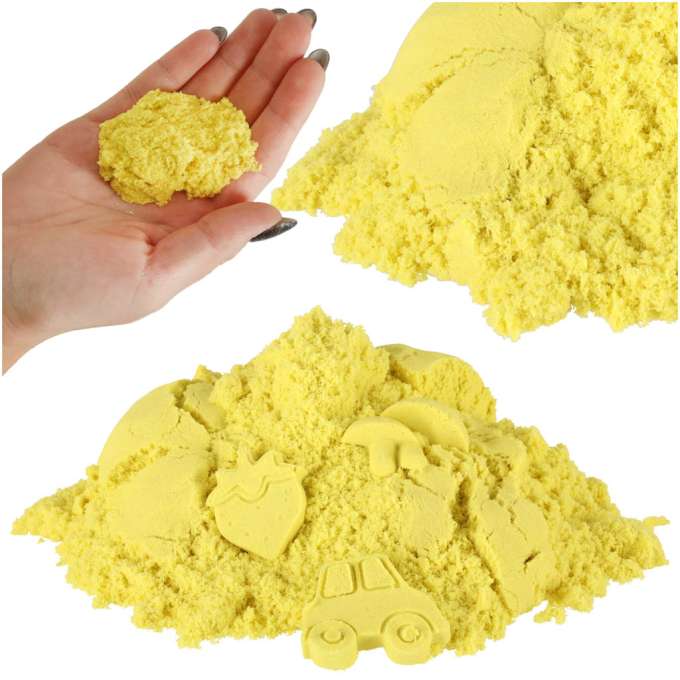 KINETINIS SMĖLIS 1 kg. (geltonos spalvos)