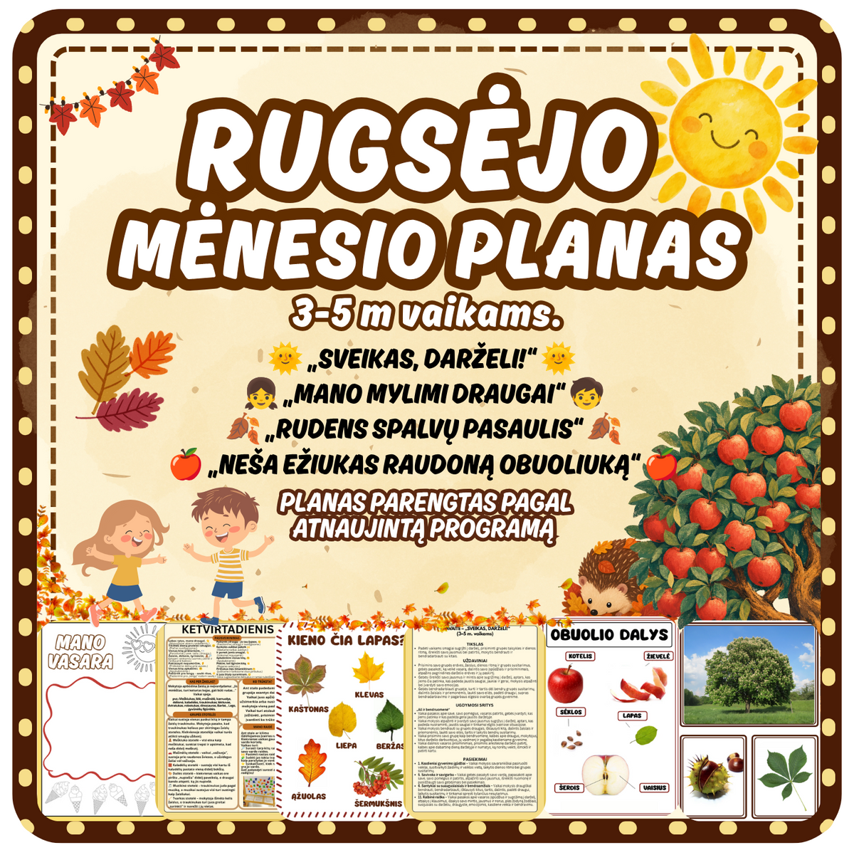 RUGSĖJO MĖNESIO PLANAS