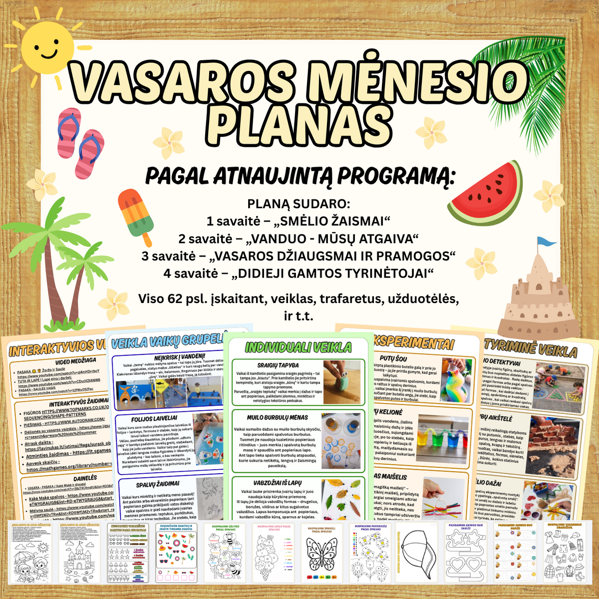 VASAROS MĖNESIO PLANAS