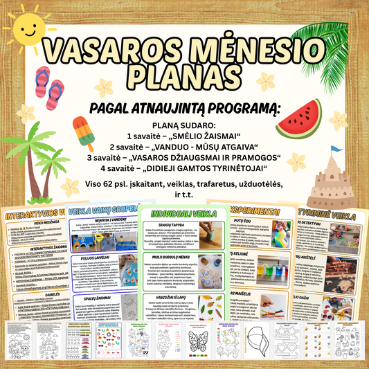 VASAROS MĖNESIO PLANAS
