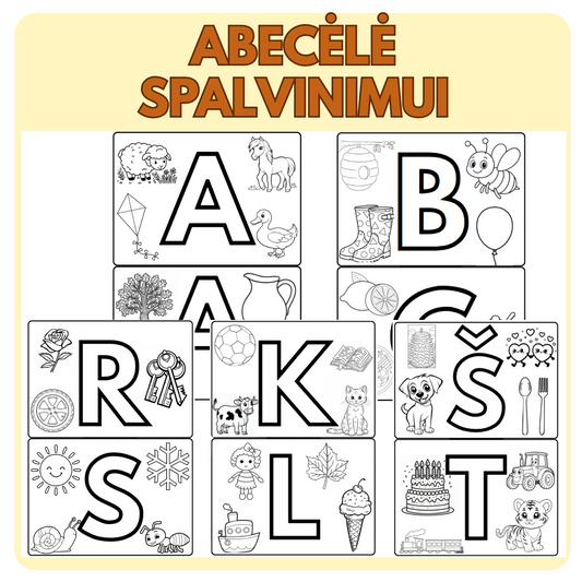 ABECĖLĖ spalvinimui