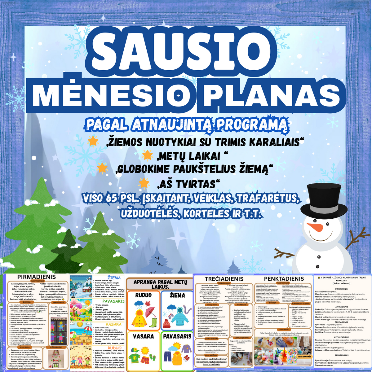 SAUSIO MĖNESIO PLANAS