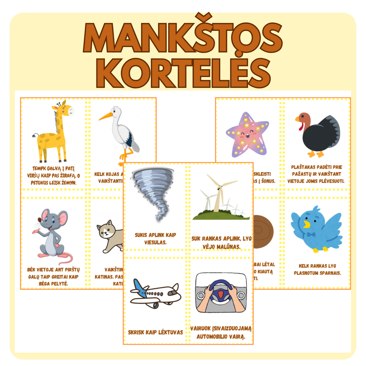 MANKŠTOS KORTELĖS