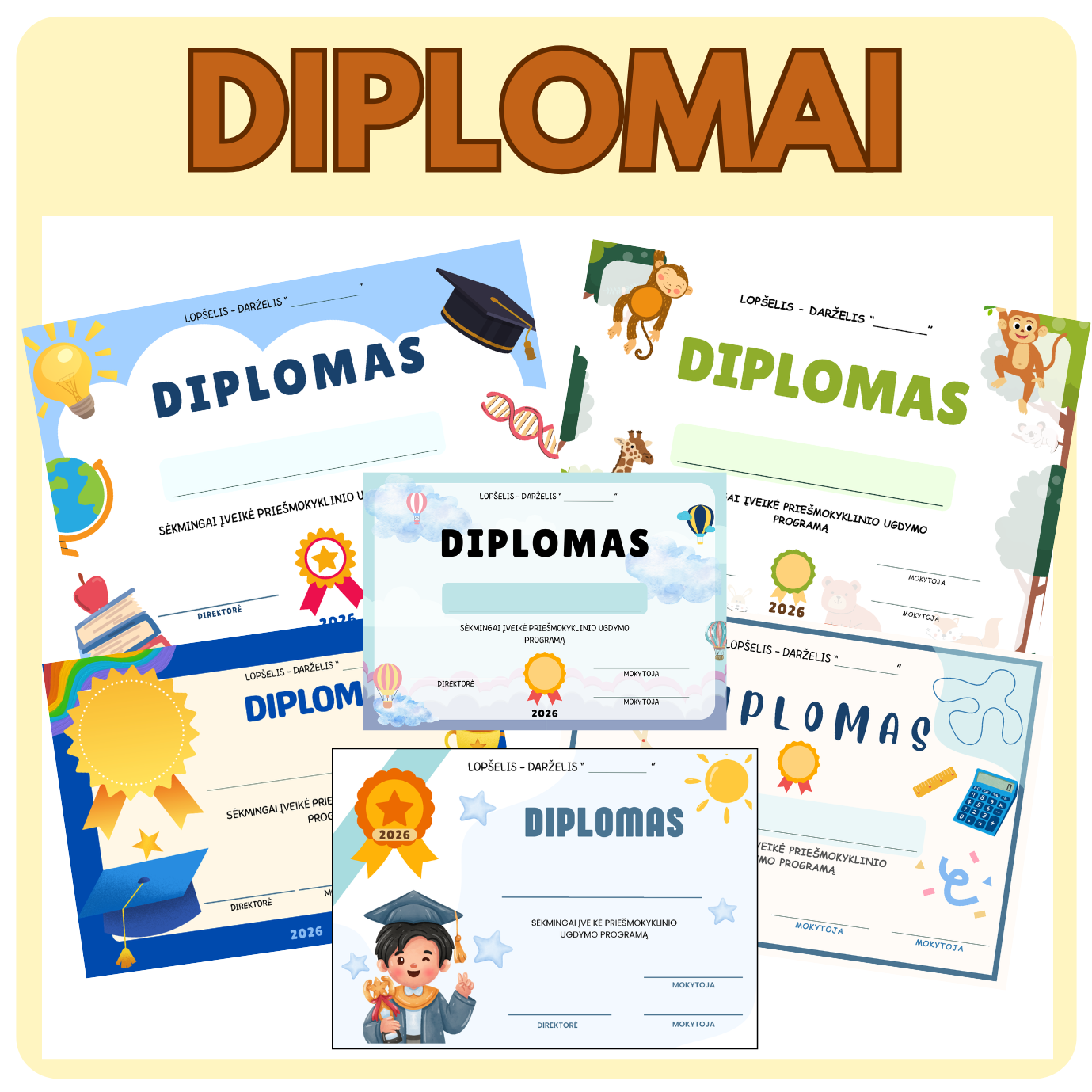 DIPLOMAI (ikimokykliniam ir priešmokykliniam ugdymui)